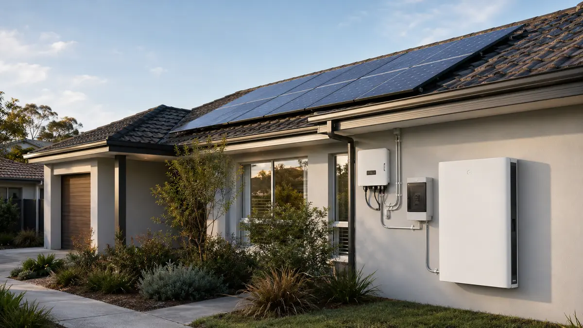 Cheaper Home Batteries Program 2026 eligible solar battery beside an Australian home
