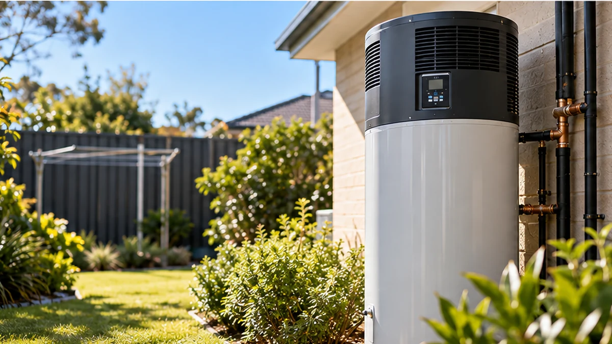 Heat pump hot water rebates Australia guide with a residential heat-pump water heater